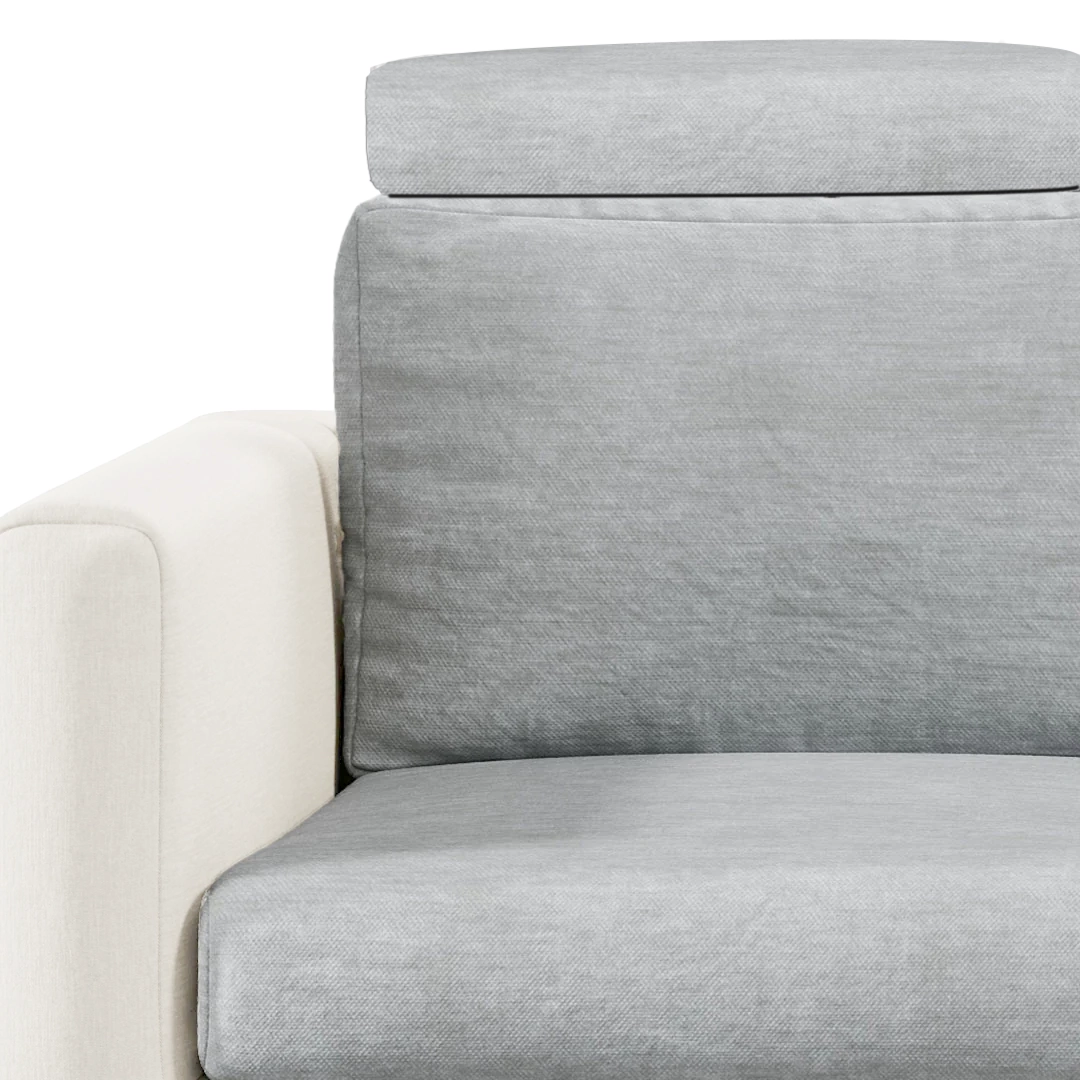 DeluxeSofaCovers – Plush – Close up – Charcoal Gray